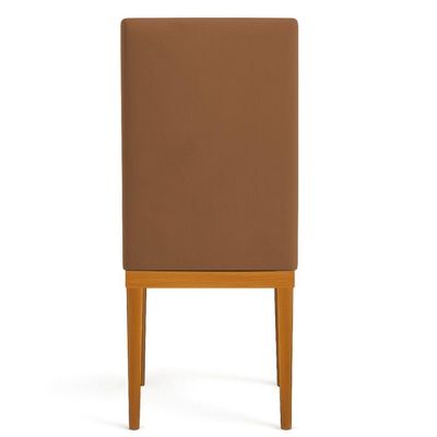Kit 2 Cadeiras De Jantar Brisa Veludo Terracota Base De Madeira - Pallazio