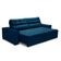 Sofa Retratil Reclinavel 2 Lugares 2,20 Vitória Veludo Azul Marinho Lansofbr