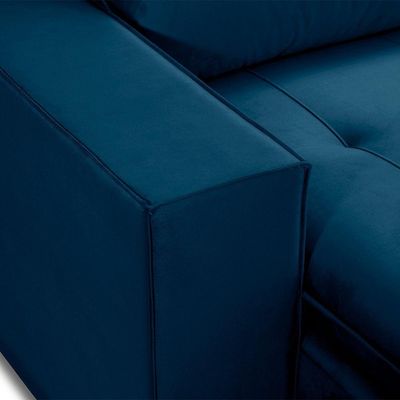 Sofa Retratil Reclinavel 2 Lugares 2,20 Vitória Veludo Azul Marinho Lansofbr