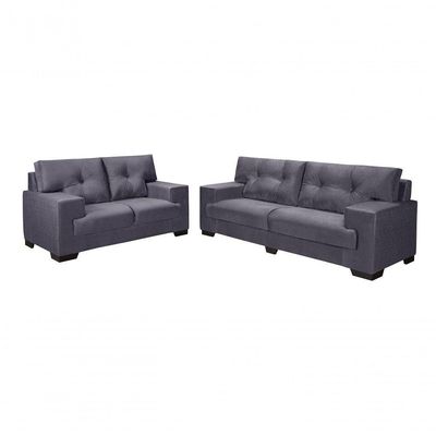 Sofá Julia Conjunto 2 E 3 Lugares Império Estofados Suede Marrom 379
