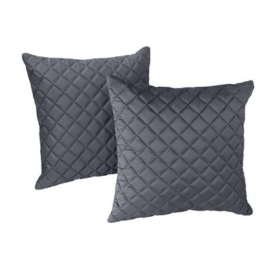 Kit 2 Almofadas Tressê 50x50cm Veludo Cinza - Nexta Casa