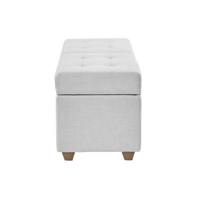 Canto Alemão Recamier Bau + Painel Madri 160cm Suede Branco - Inova Decor