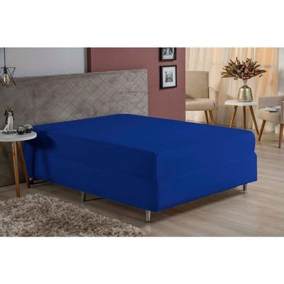Lençol Com Elástico Casal Nobre 1 Peça Luva De Box 55cm De Altura Malha 100% Algodão - Royal