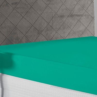 Lençol Com Elástico King Nobre 1 Peça 30cm De Altura Malha 100% Algodão - Jade