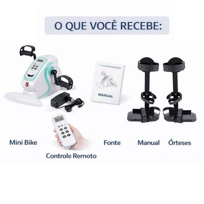 Beel Pró Fisioterapia H51 Mini Bicicleta Cor Branco