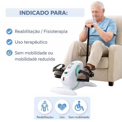 Beel Pró Fisioterapia H51 Mini Bicicleta Cor Branco
