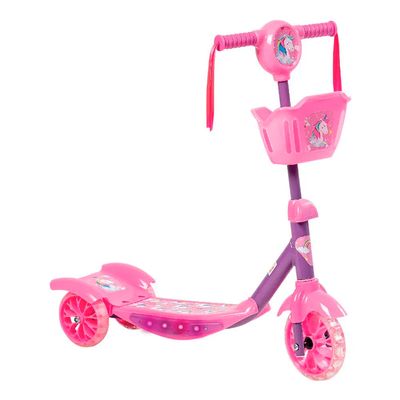 Patinete 3 Rodas c/ Cesta Rosa CV192317