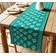 Caminho de Mesa de Algodão Estampado em Bloco - Twill Premium 36 cm - Cozinha, Jantar, Café, Aparador - Vários Comprimentos - Vargottam 35,56 Cm (L) × 274,32 Cm (C) / Verde