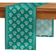 Caminho de Mesa de Algodão Estampado em Bloco - Twill Premium 36 cm - Cozinha, Jantar, Café, Aparador - Vários Comprimentos - Vargottam 35,56 Cm (L) × 228,6 Cm (C) / Verde