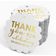 Etiquetas de Papel com Foil 'Thank You' para Lembrancinha de Chá de Panela Celebrando a Futura Noiva para Pendurar - Inkdotpot 50 Etiquetas Metalizadas / Branco - Prata