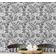 Papel de Parede Floral Étnico Cinza Autoadesivo, Decoração DIY Fácil para Quarto Estilo Fazenda, Sala e Armários - S4Sassy 63,5 cm (L) × 152,4 cm (C) / Cinza - Vinil Liso