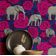 Papel de Parede Elefante com Rosa Estilo Asiático, Vinil Autoadesivo, Fácil Aplicação Faça-Você-Mesmo para Quarto e Sala - Rosa - S4Sassy 63,5 cm (L) × 609,6 cm (C) / Rosa - Vinil Liso