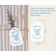 Etiquetas de Agradecimento em Papel para Presente e Festa, Tema Berço Azul, Coleção Chá de Bebê Boy Boy - Pacote com 50 - Inkdotpot 7,62 Cm × 5,08 Cm / Branco
