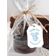 Etiquetas de Agradecimento em Papel para Presente e Festa, Tema Berço Azul, Coleção Chá de Bebê Boy Boy - Pacote com 50 - Inkdotpot 7,62 Cm × 5,08 Cm / Branco