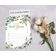 50 Cartões Florais Quadrados em Branco para Sugestões de Presentes, Chá de Noiva, Chá de Panela e Despedida de Solteira - Inkdotpot 12,7 Cm × 17,78 Cm / Branco - Convite