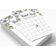 50 Cartões Florais Quadrados em Branco para Sugestões de Presentes, Chá de Noiva, Chá de Panela e Despedida de Solteira - Inkdotpot 12,7 Cm × 17,78 Cm / Branco - Bingo da Noiva