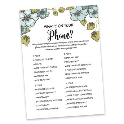 50 Cartões Florais Quadrados em Branco para Sugestões de Presentes, Chá de Noiva, Chá de Panela e Despedida de Solteira - Inkdotpot 12,7 Cm × 17,78 Cm / Branco - O Que Tem no Seu Celular