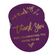 Etiquetas Pendentes de Papel Metalizado 'Obrigado por Celebrar a Futura Noiva' para Lembrancinhas de Chá de Panela - Inkdotpot 100 Etiquetas Metalizadas / Roxo - Dourado