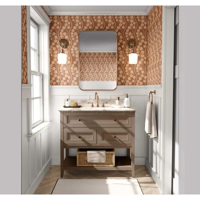 Papel de Parede Autoadesivo Paisley Étnico Folha Marrom, Decoração DIY Fácil para Quarto Estilo Fazenda, Sala e Armários - S4Sassy 63,5 cm (L) × 304,8 cm (C) / Marrom - Vinil Liso