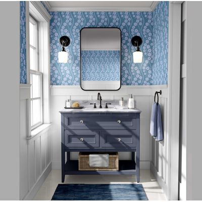 Papel de Parede Étnico Folha Paisley Azul Autoadesivo, Decoração DIY Fácil para Quarto Estilo Fazenda, Sala, Armários - S4Sassy 63,5 cm (L) × 609,6 cm (C) / Azul - Vinil Liso