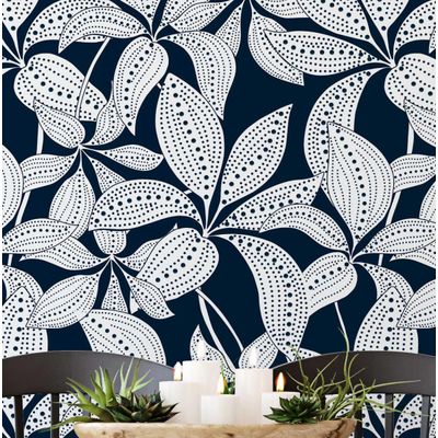 Papel Contato Vinílico Autoadesivo Folhas Pontilhadas À Prova D'Água - Azul, Removível para Quartos, Locação e Armários - S4Sassy 63,5 cm (L) × 304,8 cm (C) / Azul - Vinil Liso
