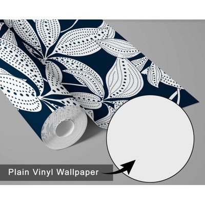 Papel Contato Vinílico Autoadesivo Folhas Pontilhadas À Prova D'Água - Azul, Removível para Quartos, Locação e Armários - S4Sassy 63,5 cm (L) × 304,8 cm (C) / Azul - Vinil Liso