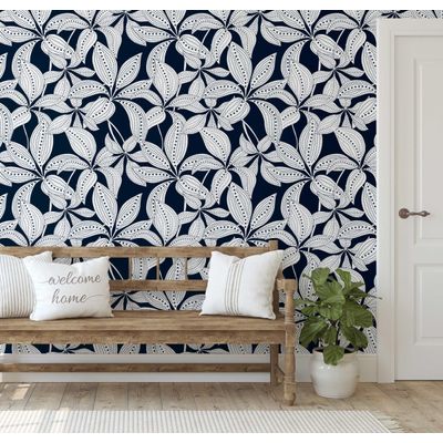 Papel Contato Vinílico Autoadesivo Folhas Pontilhadas À Prova D'Água - Azul, Removível para Quartos, Locação e Armários - S4Sassy 63,5 cm (L) × 304,8 cm (C) / Azul - Vinil Liso