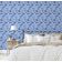 Papel de Parede Vinílico Adesivo Removível Mosaico de Peixes do Oceano Azul para Banheiro, Lavanderia e Armário - S4Sassy 63,5 cm (L) × 304,8 cm (C) / Azul - Vinil Liso