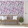 Papel de Parede Estampado de Penas Boho Roxo, Vinílico Autoadesivo, Decoração DIY Fácil para Quarto, Sala, Armários e Ambientes - S4Sassy 63,5 cm (L) × 304,8 cm (C) / Roxo - Vinil Liso