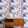 Papel de Parede Vinílico Autoadesivo Floral Tropical Branco À Prova D'Água Removível para Quartos, Imóveis Alugados e Armários - S4Sassy 63,5 cm (L) × 304,8 cm (C) / Branco - Vinil Liso