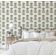 Vinil Autoadesivo Floral Étnico Verde Impermeável Removível Estilo Asiático para Quartos, Salas, Espaços de Locação e Armários - S4Sassy 63,5 cm (L) × 914,4 cm (C) / Verde - Vinil Liso