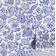 Papel de Parede Vinílico Adesivo Floral Esboçado Impermeável Azul, Removível, Estilo Asiático para Quartos, Sala, Armários - S4Sassy 63,5 cm (L) × 152,4 cm (C) / Azul - Vinil Liso
