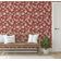 Papel de Parede Autoadesivo Removível Floral Estilo Esboço Marrom - Mural Instantâneo para Quarto, Banheiro, Lavanderia, Armário - S4Sassy 63,5 cm (L) × 914,4 cm (C) / Marrom - Vinil Liso