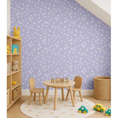Papel de Parede Floral Roxo Autoadesivo em Vinil, Revestimento Fácil Faça Você Mesmo para Quarto Infantil e Sala de Brincar - S4Sassy 63,5 cm (L) × 914,4 cm (C) / Roxo - Vinil Liso