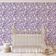 Papel de Parede Trilha de Folhas Roxas, Botânico Minimalista Autoadesivo Vinílico, Decoração Faça Você Mesmo para Quarto e Sala - S4Sassy 63,5 cm (L) × 304,8 cm (C) / Roxo - Vinil Liso