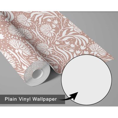 Papel de Parede Dente-de-Leão Desenhado à Mão, Marrom, Vinil Autoadesivo, Fácil DIY para Quarto Rústico, Armários e Sala - S4Sassy 63,5 cm (L) × 304,8 cm (C) / Marrom - Vinil Liso