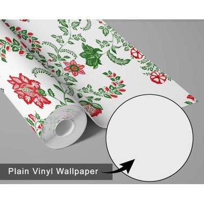 Papel de Parede Vinílico Autoadesivo, Estampa Floral de Videira Rústica, Impermeável, Removível, Para Salas, Locação e Armários - S4Sassy 63,5 cm (L) × 304,8 cm (C) / Branco - Vinil Liso