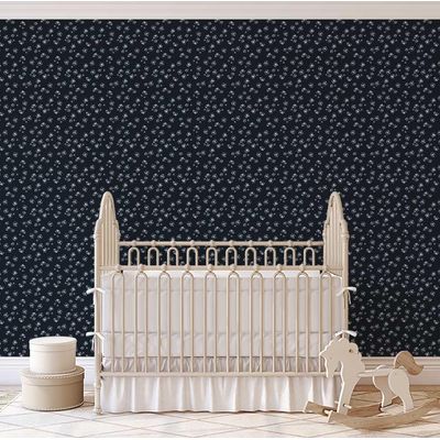 Papel Contact Vinílico Autoadesivo Removível Impermeável com Estampa Flores do Prado para Paredes, Armários e Cômoda - S4sassy 63,5 cm (L) × 304,8 cm (C) / Cinza - Vinil Liso