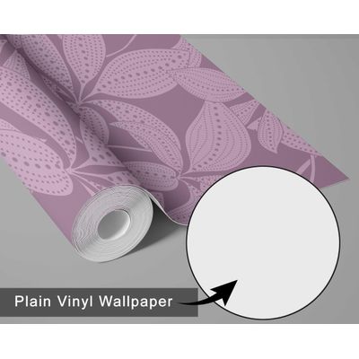 Papel Vinílico Autoadesivo Impermeável Folha Pontilhada Roxo, Removível para Decoração de Quartos, Espaços Alugados e Armários - S4Sassy 63,5 cm (L) × 914,4 cm (C) / Roxo - Vinil Liso
