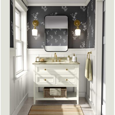 Rolo Vinílico Impermeável Adesivo Removível Inspirado na Natureza, Estampa Mini Buquê Floral para Paredes/Armários/Cômoda, Cinza - S4sassy 63,5 cm (L) × 609,6 cm (C) / Cinza - Vinil Liso