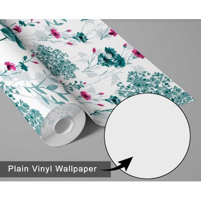 Adesivo Vinílico Autoadesivo Removível à Prova d'Água, Estampa de Folhas Verdes para Paredes, Armários e Cômoda - S4sassy 63,5 cm (L) × 152,4 cm (C) / Verde - Vinil Liso