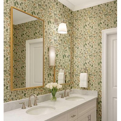 Papel de Parede Vinílico Autocolante Bege, Folhas e Trepadeiras, Impermeável, Removível para Salas, Locatários e Armários - S4Sassy 63,5 cm (L) × 304,8 cm (C) / Bege - Vinil Liso