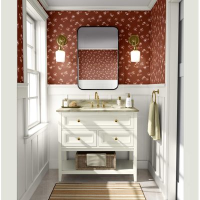 Rolo Vinílico Autoadesivo Removível Estampa Flores do Prado Inspirado na Natureza para Paredes, Armários e Cômoda - Marrom - S4sassy 63,5 cm (L) × 304,8 cm (C) / Marrom - Vinil Liso