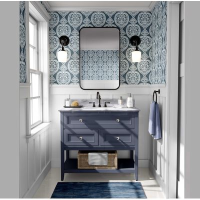 Papel de Parede Azul com Corações Autoadesivo em Vinil, Fácil Aplicação para Quarto Estilo Fazenda, Sala e Armário - S4Sassy 63,5 cm (L) × 304,8 cm (C) / Azul - Vinil Liso