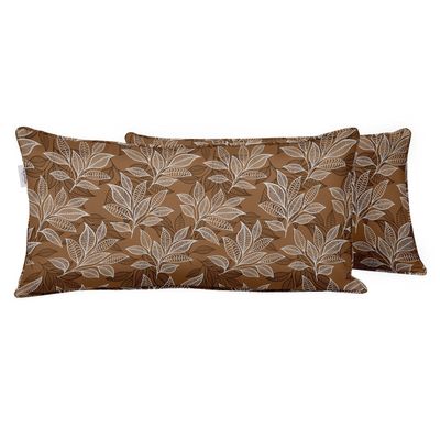 Capa de Almofada Lombar Retangular em Tecido de Poliéster para Uso Interno/Externo, Impermeável para Móveis de Pátio - Vargottam 30,48 Cm × 45,72 Cm / Marrom