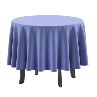 Toalha de Mesa Redonda 147 cm Interna/Externa com Furo para Guarda-Sol, Impermeável, Primavera/Verão, Quintal/Churrasco - Roxa - Vargottam 147,32 Cm × 147,32 Cm / Roxo