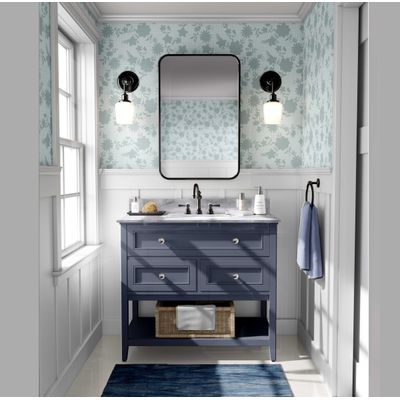 Adesivo Vinílico Removível Inspirado na Natureza, Impermeável, Estampa de Pétalas Pastel Azul para Paredes, Armários e Cômoda - S4sassy 63,5 cm (L) × 152,4 cm (C) / Azul - Vinil Liso