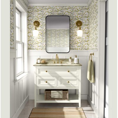 Papel de Parede Mini Vinha Floral Verde, Vinil Autoadesivo, Envoltório Decorativo, DIY Fácil para Quarto, Sala, Armários - S4Sassy 63,5 cm (L) × 304,8 cm (C) / Verde - Vinil Texturizado