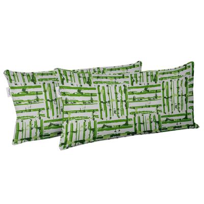 Capa para Almofada Lombar Retangular em Tecido de Poliéster Impermeável para Todos os Climas, Interno/Externo, Móveis de Pátio - Vargottam 30,48 Cm × 45,72 Cm / Verde