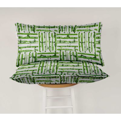 Capa para Almofada Lombar Retangular em Tecido de Poliéster Impermeável para Todos os Climas, Interno/Externo, Móveis de Pátio - Vargottam 30,48 Cm × 45,72 Cm / Verde